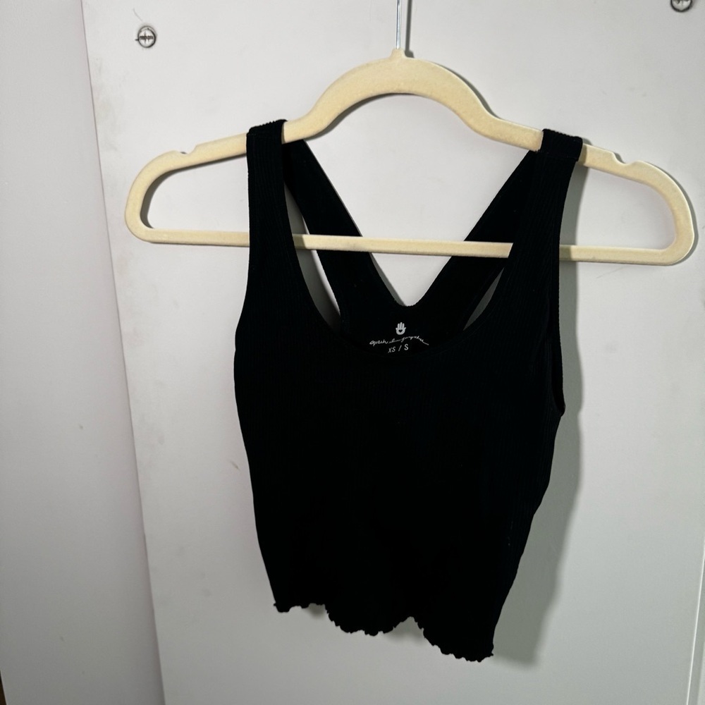 SPIRITUAL GANGSTER Amor Ribbed Crop Tank Sports Bra - XS / S - Picture 2 of 5